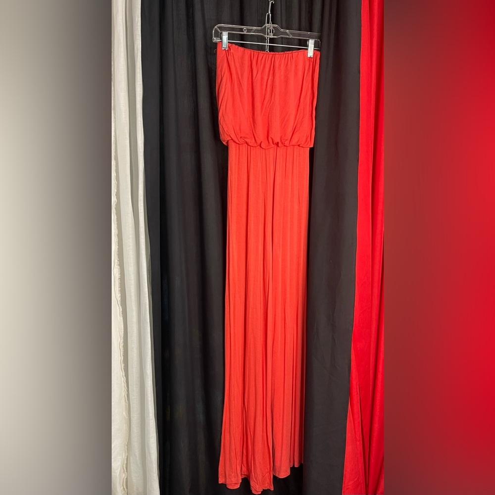 Coral strapless jump suit S